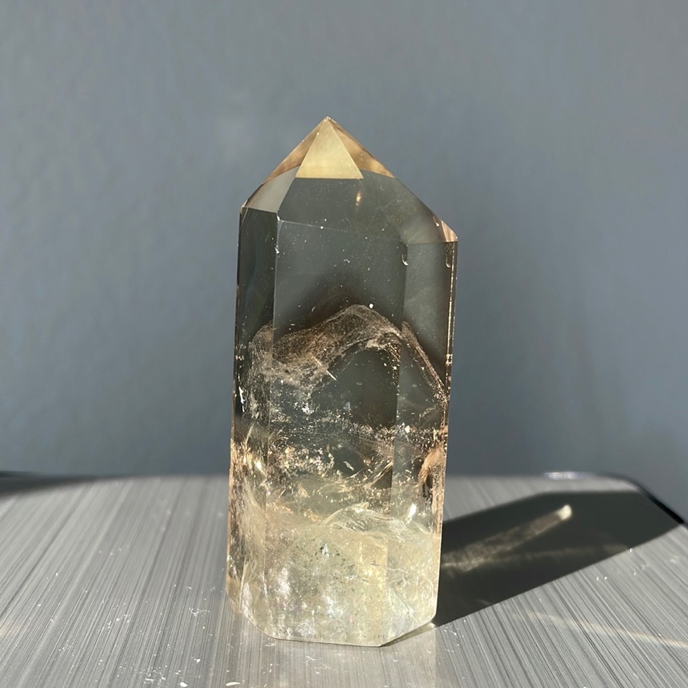 Natural citrine tower